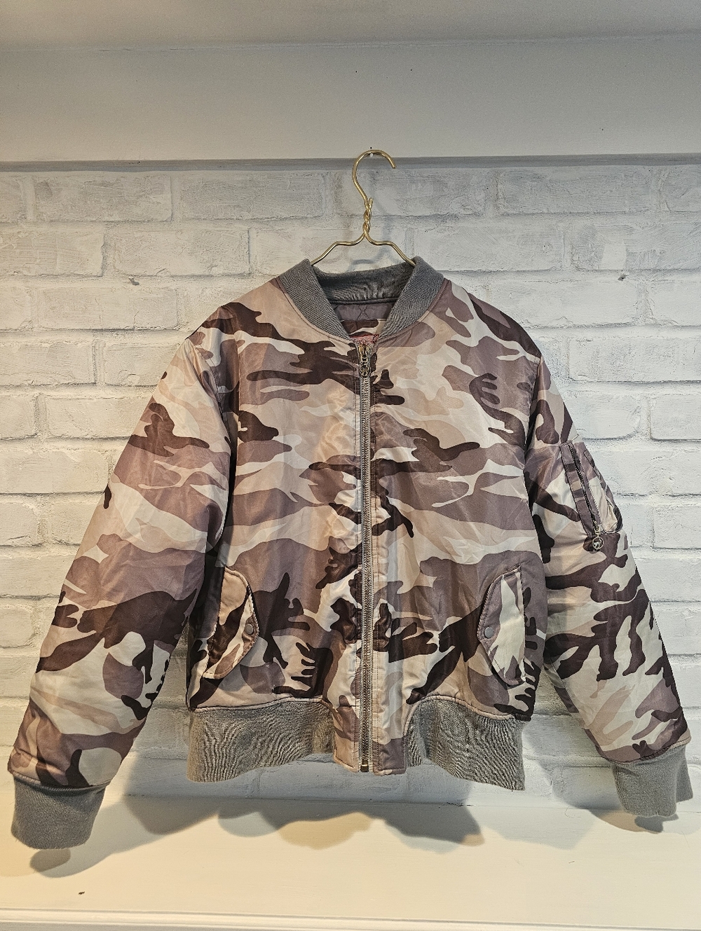 Clench Kiss Camoflauge  Bomber Jacket